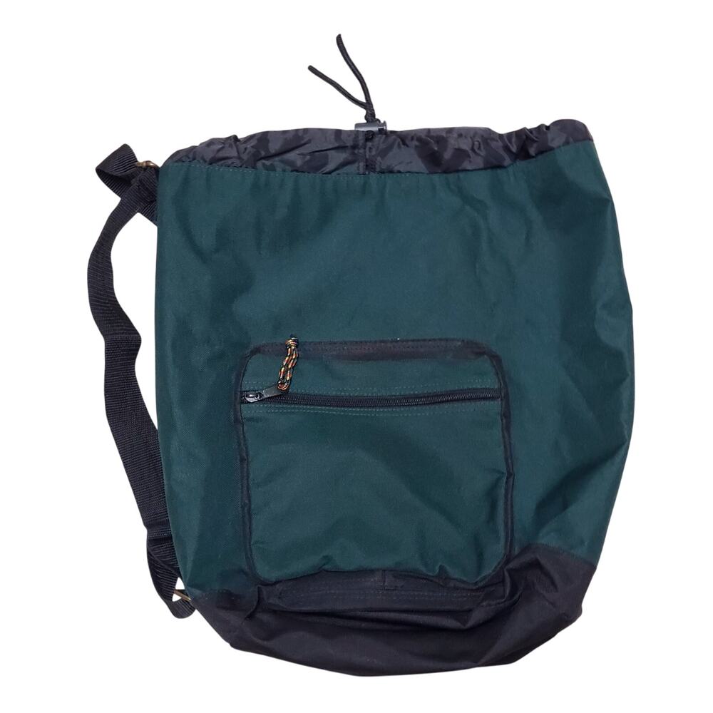 Green Drawstring Single Strap Back Pack 18" X 15" - image 1